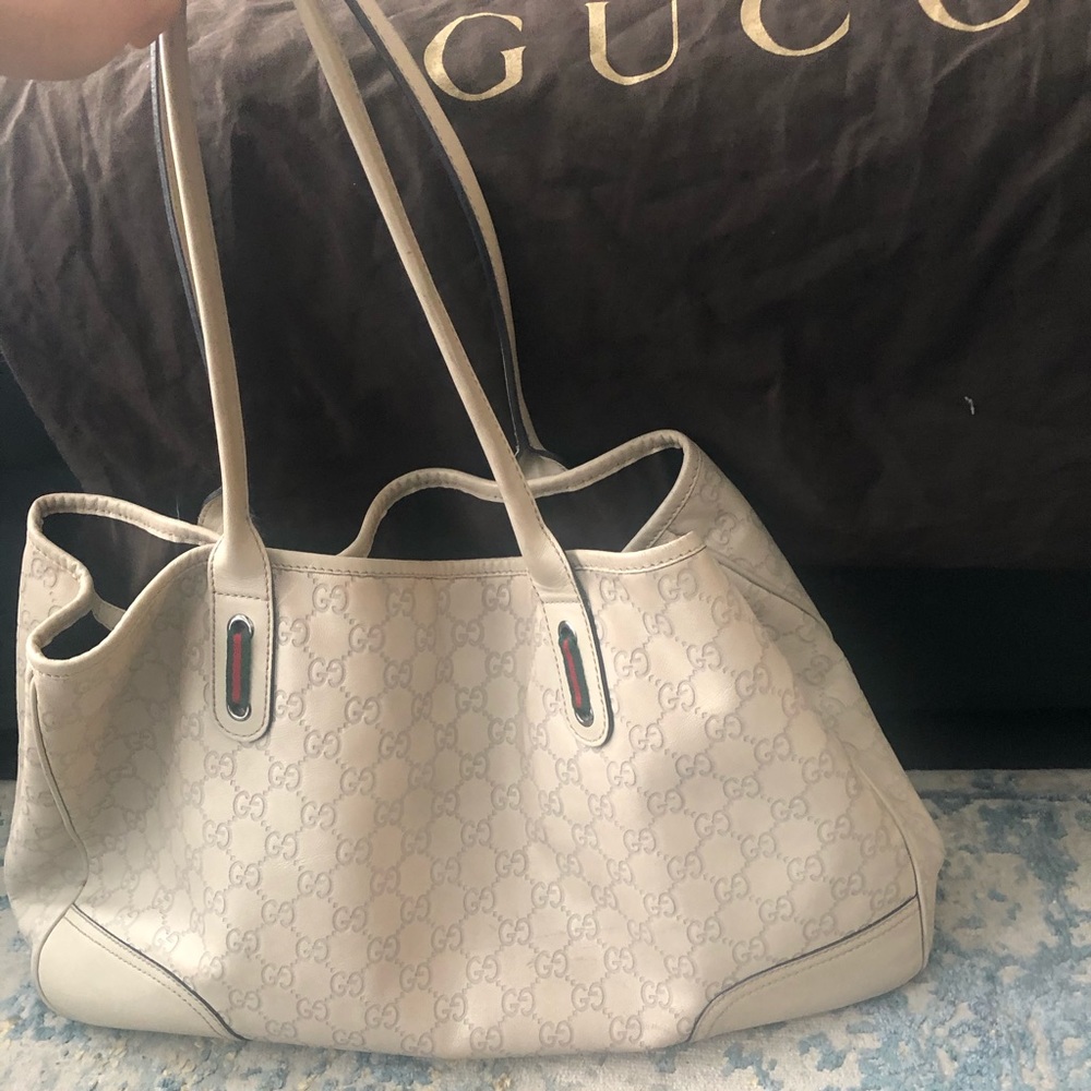 Gucci leather tote bag